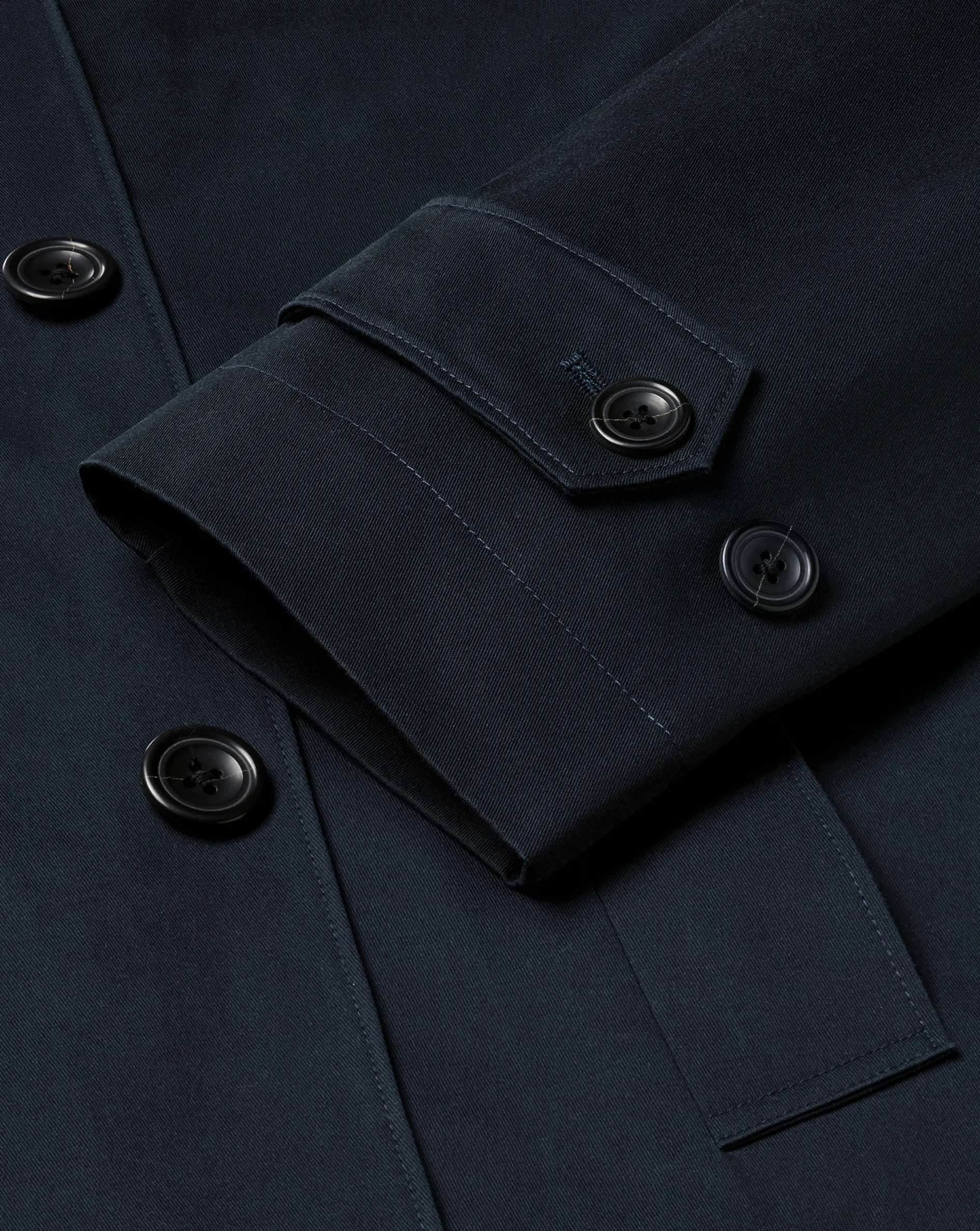 Sale Charles Tyrwhitt Showerproof Cotton Raincoat - Dark Navy