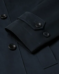 Sale Charles Tyrwhitt Showerproof Cotton Raincoat - Dark Navy