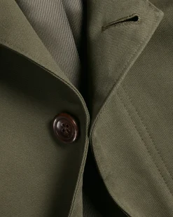 Outlet Charles Tyrwhitt Showerproof Cotton Raincoat - Green Olive