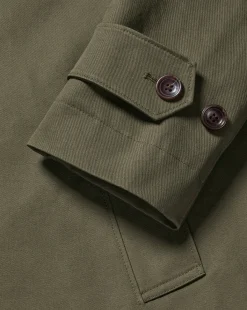 Outlet Charles Tyrwhitt Showerproof Cotton Raincoat - Green Olive