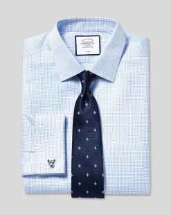 Store Charles Tyrwhitt Silk Fleur-de-lys Tie - French Blue Navy