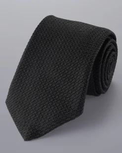 Flash Sale Charles Tyrwhitt Silk Grenadine Italian Tie - Black