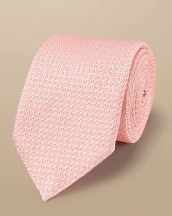 Best Charles Tyrwhitt Silk Grenadine Italian Tie - Light Pink