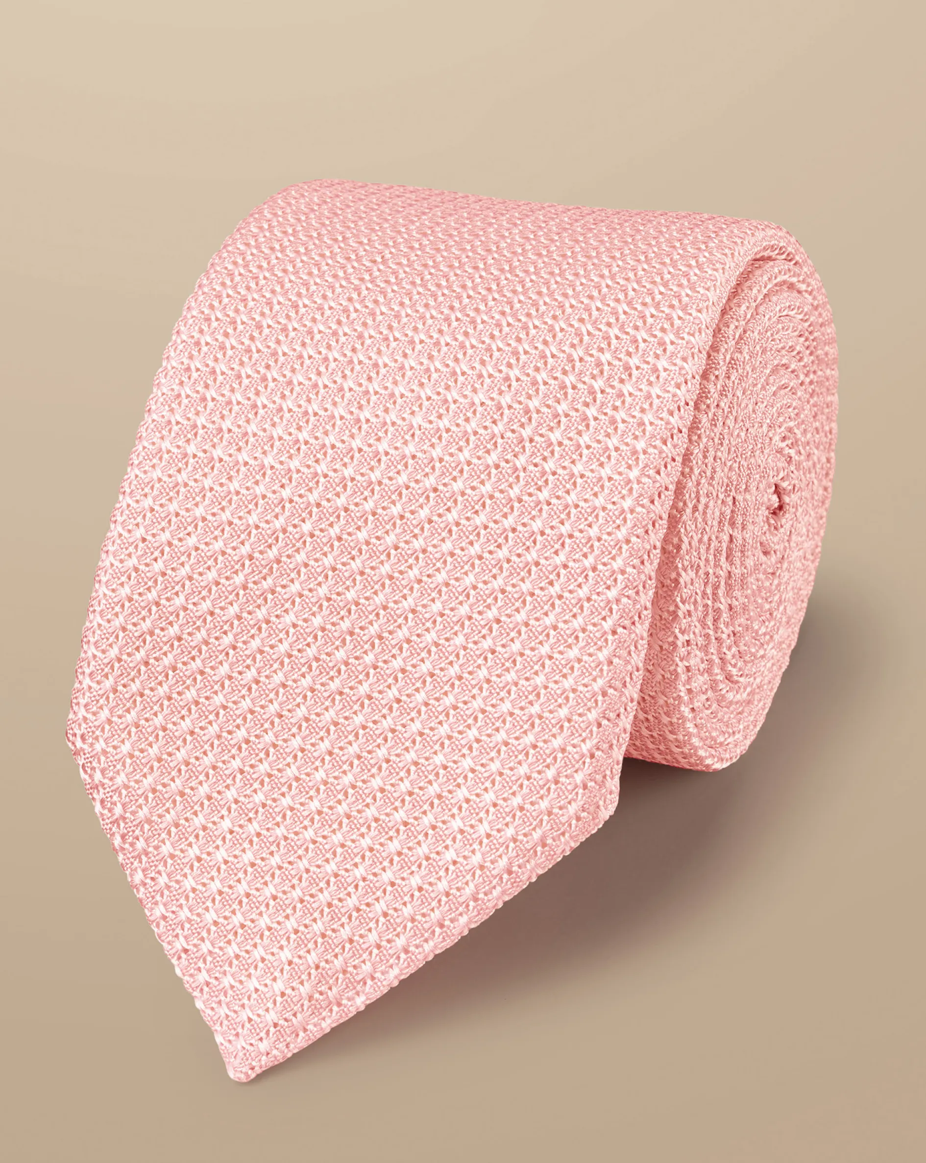 Best Charles Tyrwhitt Silk Grenadine Italian Tie - Light Pink
