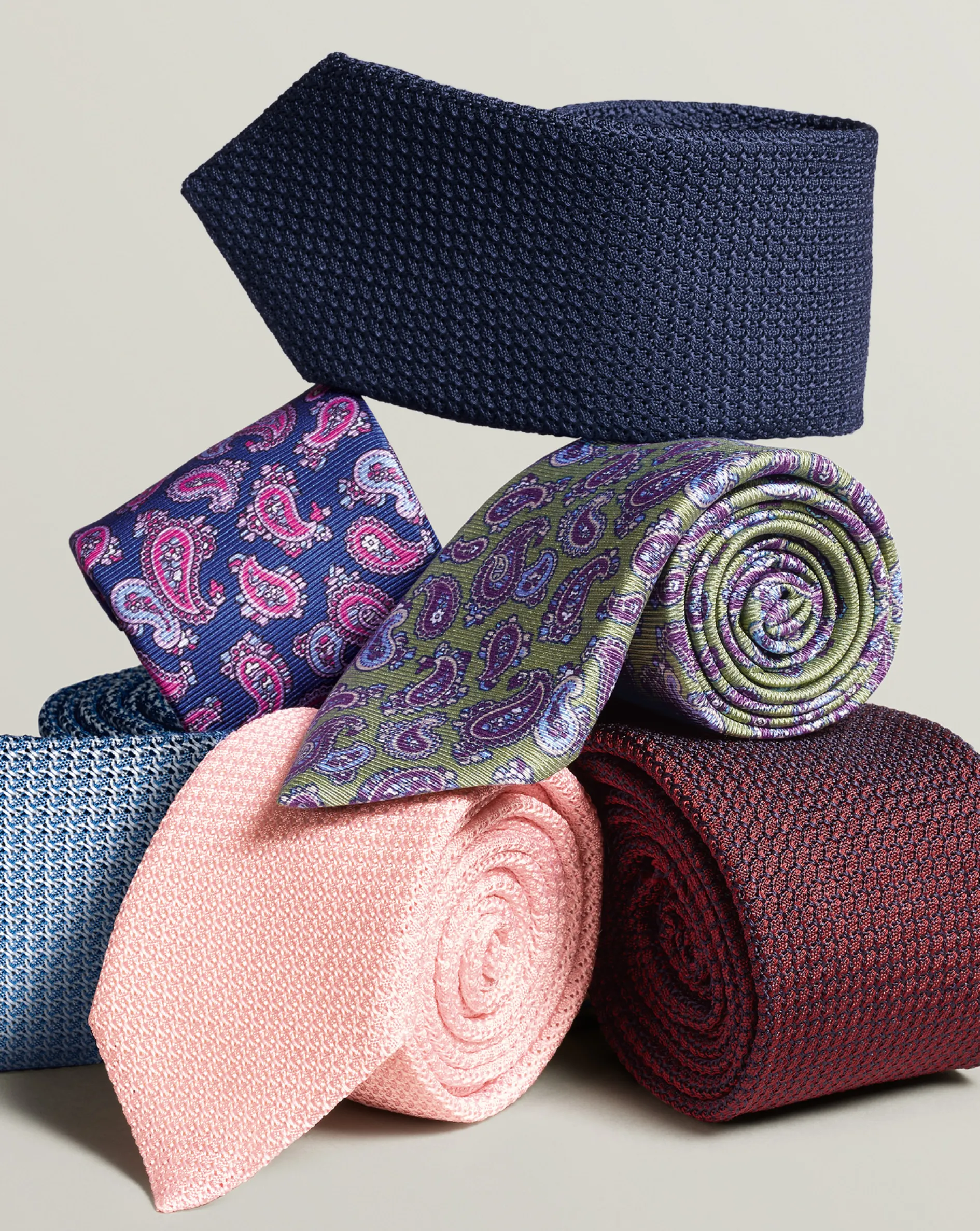 Best Charles Tyrwhitt Silk Grenadine Italian Tie - Light Pink