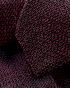 Hot Charles Tyrwhitt Silk Grenadine Italian Tie - Maroon Red