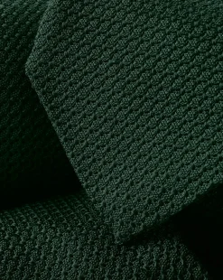 Fashion Charles Tyrwhitt Silk Grenadine Italian Tie - Dark Green