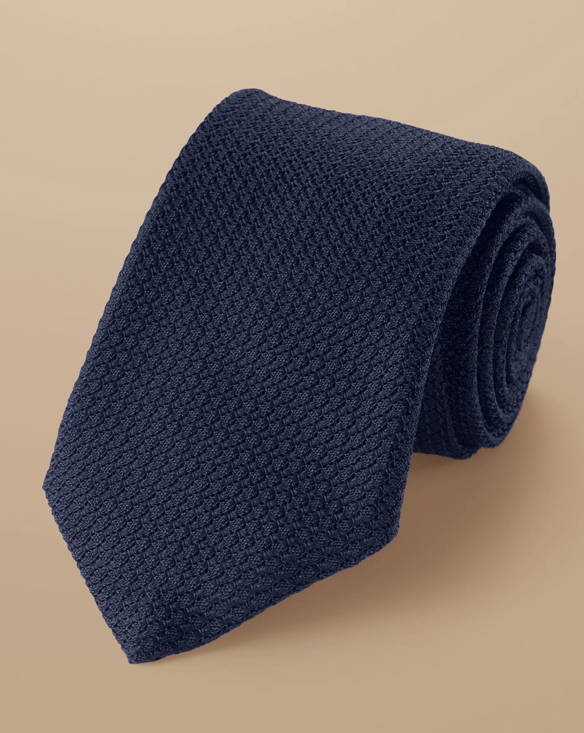 Cheap Charles Tyrwhitt Silk Grenadine Italian Tie - Petrol Blue Navy