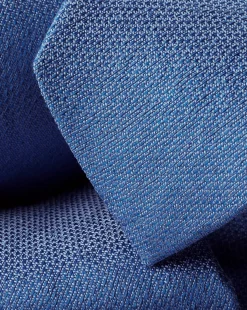 Store Charles Tyrwhitt Silk Linen Tie - Ocean Blue