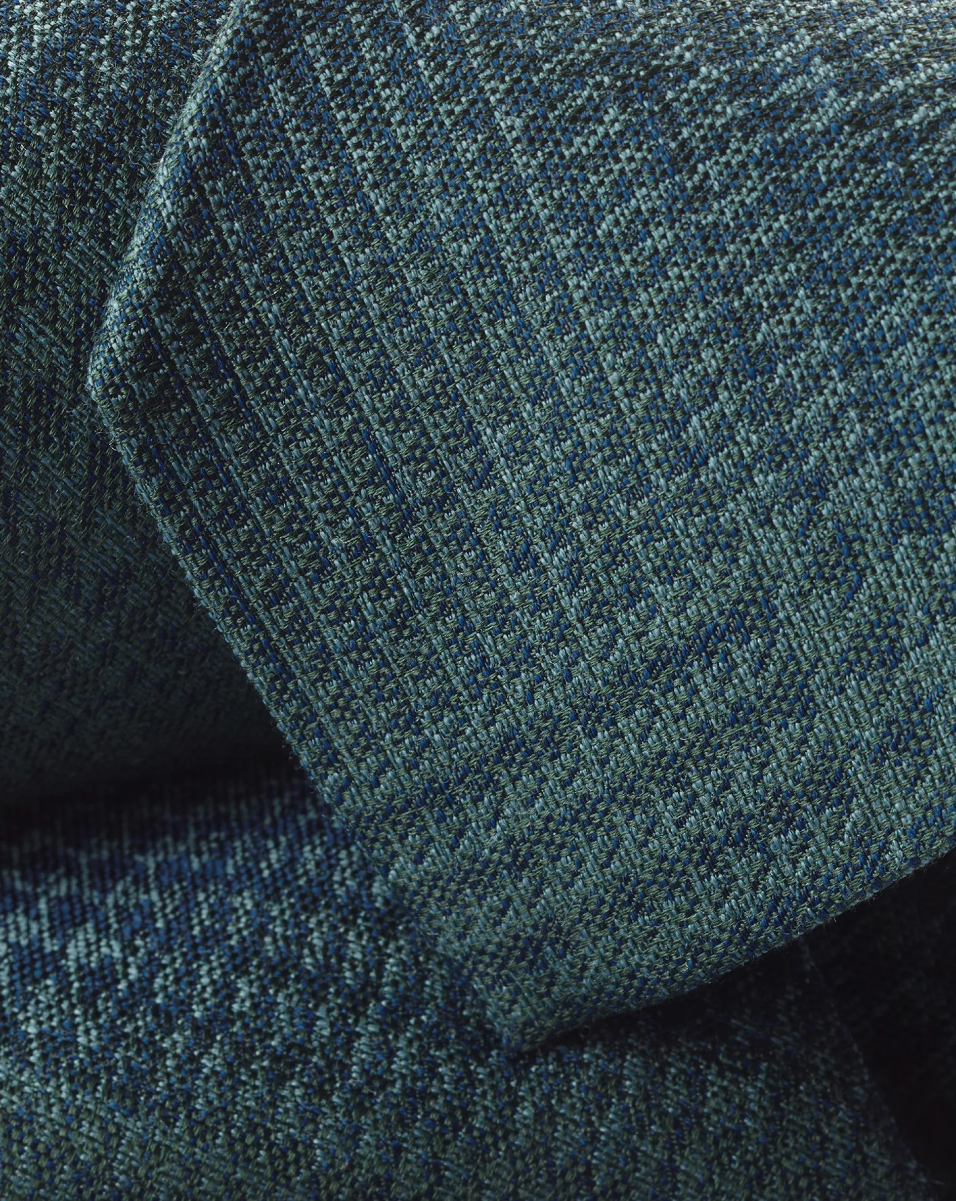 Sale Charles Tyrwhitt Silk Wool Blend Prince of Wales Check Tie - Green & Blue Green and Blue