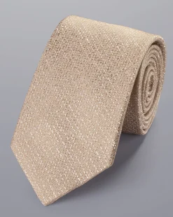 Cheap Charles Tyrwhitt Silk Wool Blend Tie - Taupe
