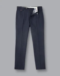 Shop Charles Tyrwhitt Smart Italian Luxury Pants - Ink Blue