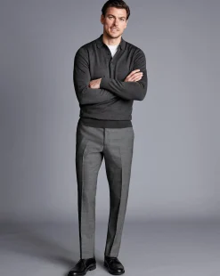 Discount Charles Tyrwhitt Smart Italian Luxury Pants - Grey