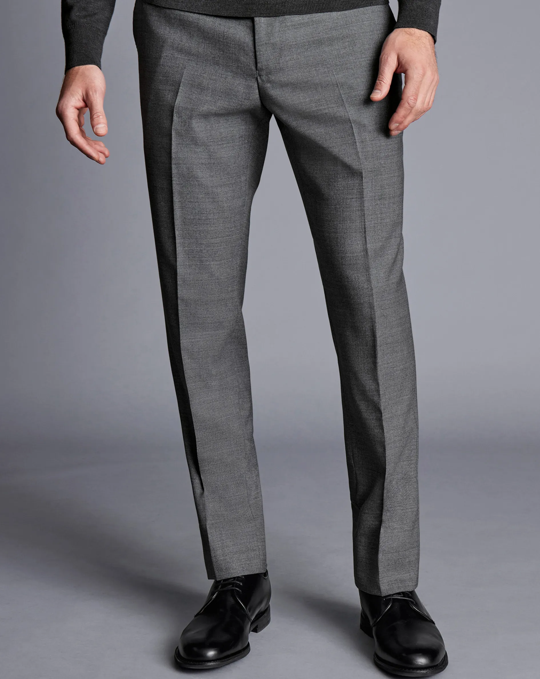 Discount Charles Tyrwhitt Smart Italian Luxury Pants - Grey