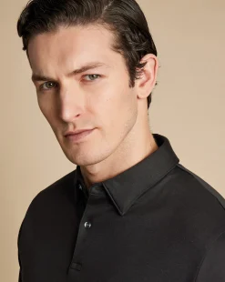 Best Charles Tyrwhitt Smart Jersey Polo - Black