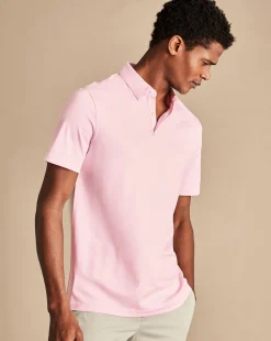 Flash Sale Charles Tyrwhitt Smart Jersey Polo - Light Pink