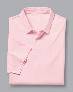 Flash Sale Charles Tyrwhitt Smart Jersey Polo - Light Pink