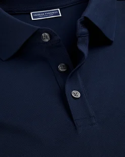 Sale Charles Tyrwhitt Smart Jersey Polo - Navy