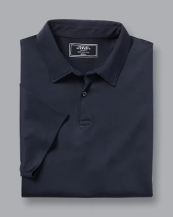 Sale Charles Tyrwhitt Smart Jersey Polo - Navy