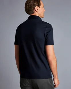 Sale Charles Tyrwhitt Smart Jersey Polo - Navy