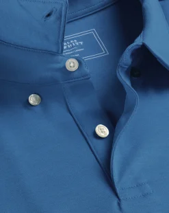 Shop Charles Tyrwhitt Smart Jersey Polo - Ocean Blue