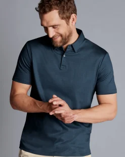 Outlet Charles Tyrwhitt Smart Jersey Polo - Petrol Blue