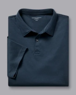 Outlet Charles Tyrwhitt Smart Jersey Polo - Petrol Blue
