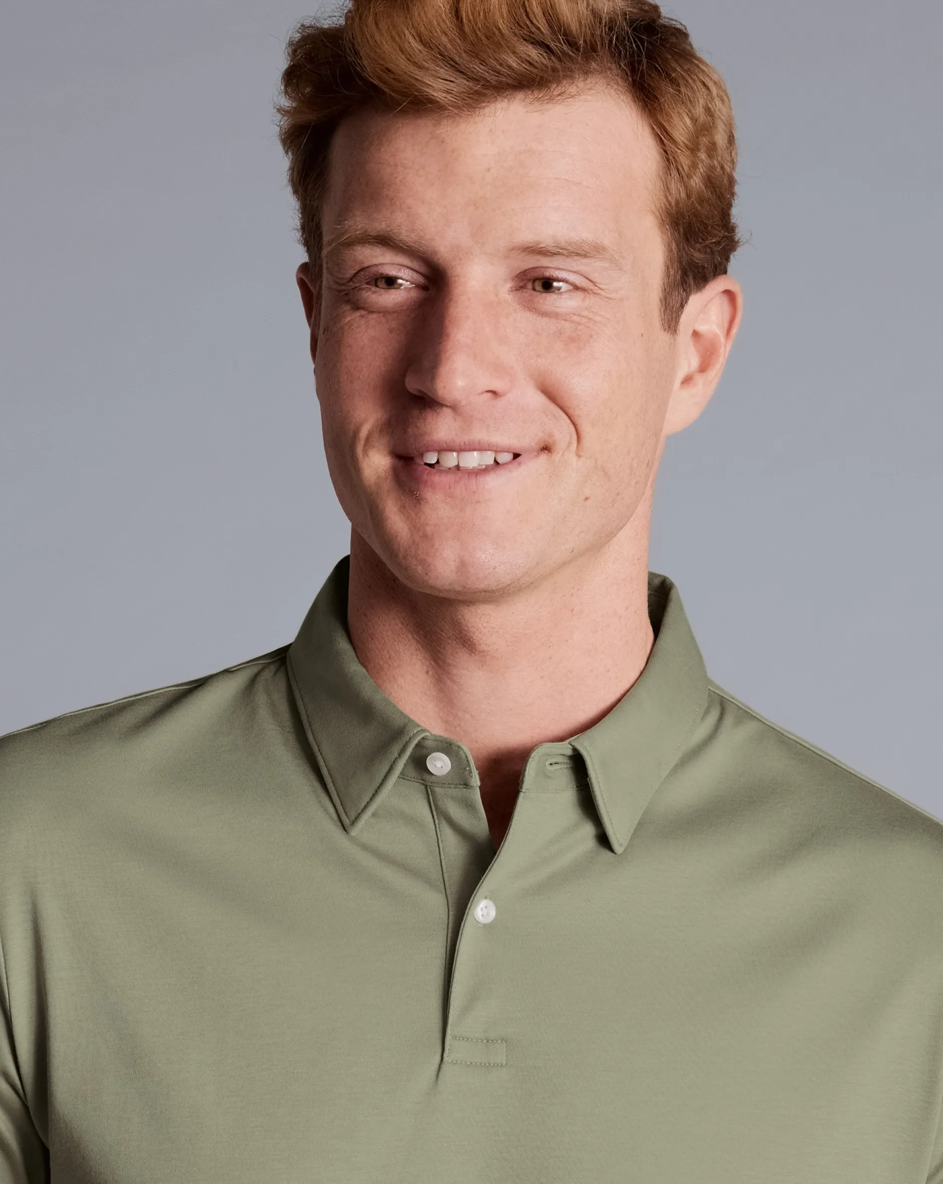 Best Sale Charles Tyrwhitt Smart Jersey Polo - Sage Green Light Sage Green