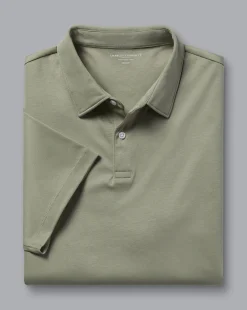 Best Sale Charles Tyrwhitt Smart Jersey Polo - Sage Green Light Sage Green