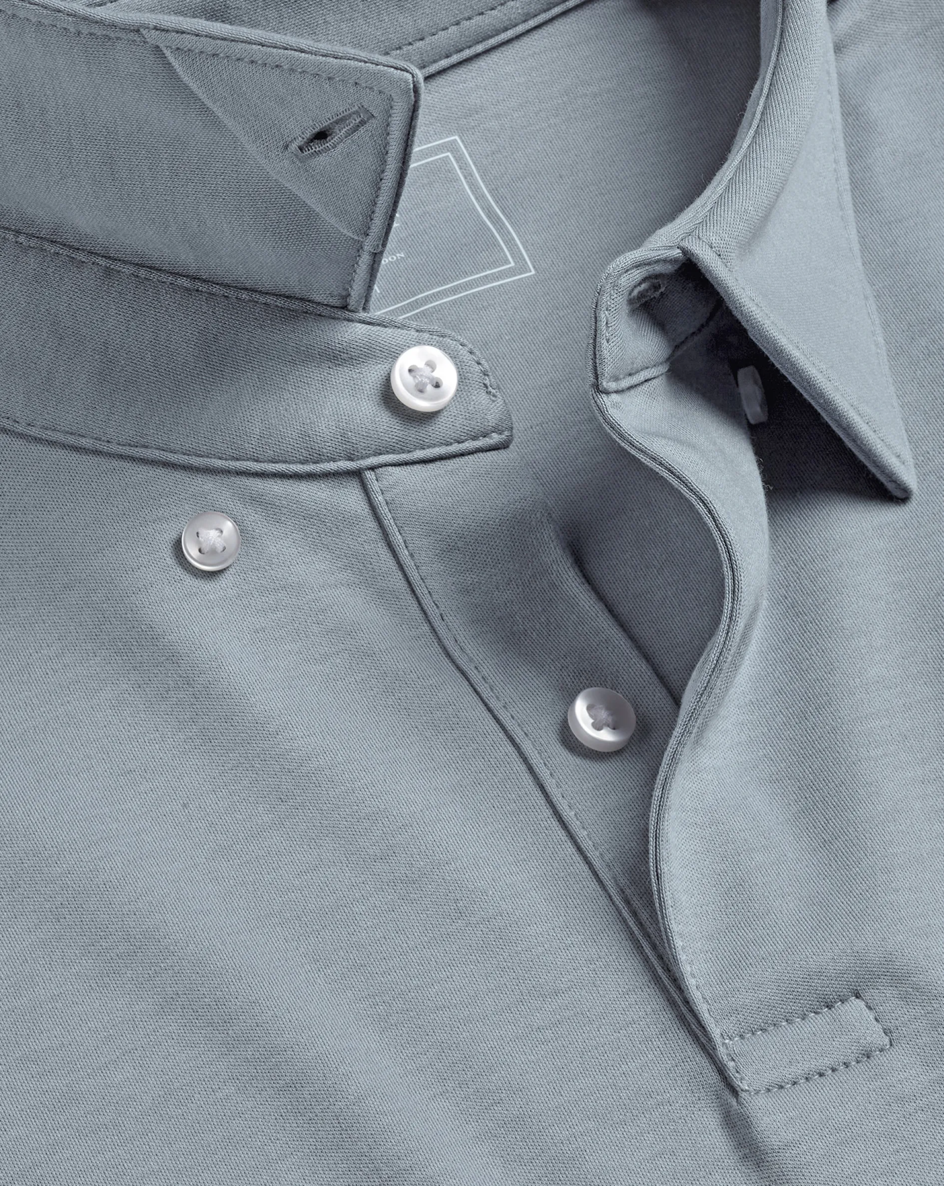 Hot Charles Tyrwhitt Smart Jersey Polo - Silver