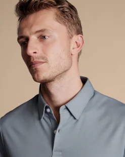 Hot Charles Tyrwhitt Smart Jersey Polo - Silver