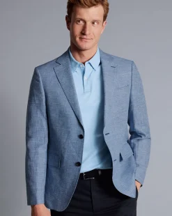 Cheap Charles Tyrwhitt Smart Jersey Polo - Blue Sky