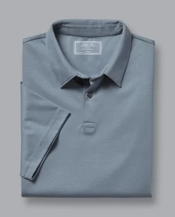 Flash Sale Charles Tyrwhitt Smart Jersey Polo - Steel Blue