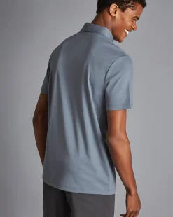 Flash Sale Charles Tyrwhitt Smart Jersey Polo - Steel Blue