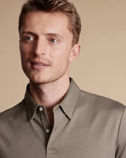 Best Charles Tyrwhitt Smart Jersey Polo - Taupe