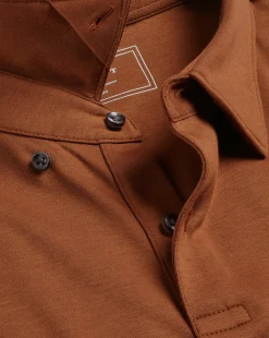 Cheap Charles Tyrwhitt Smart Jersey Polo - Toffee