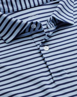 Hot Charles Tyrwhitt Smart Jersey Stripe Polo - Blue Sky