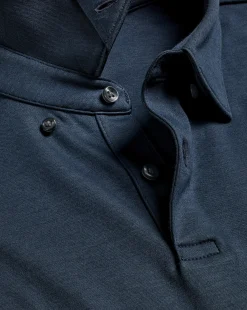 Best Sale Charles Tyrwhitt Smart Long Sleeve Jersey Polo - Petrol Blue