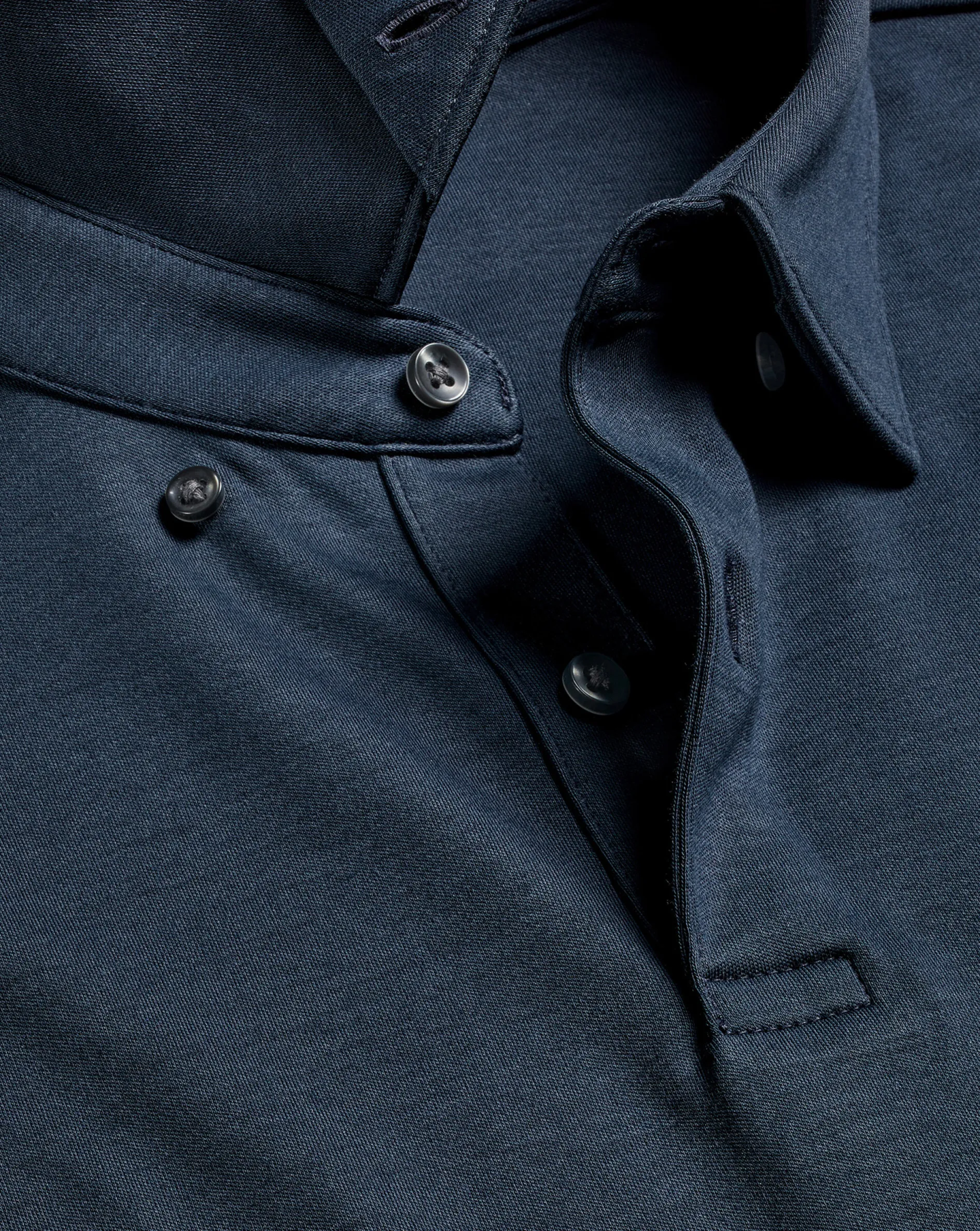 Best Sale Charles Tyrwhitt Smart Long Sleeve Jersey Polo - Petrol Blue