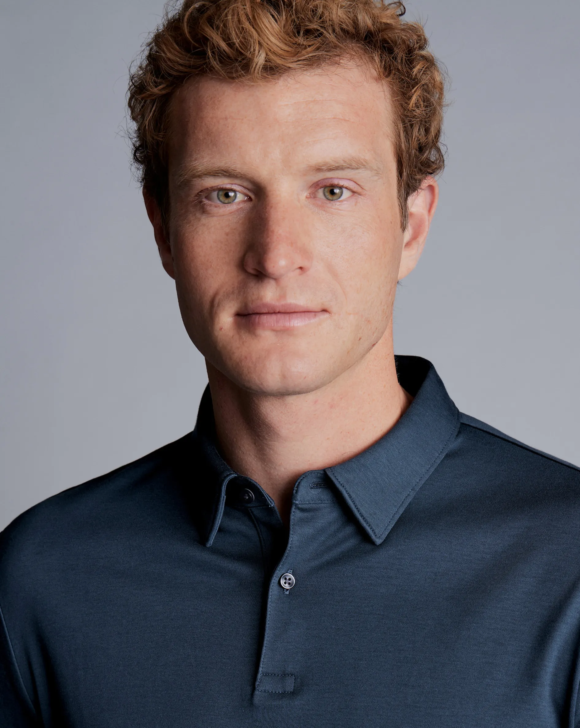 Best Sale Charles Tyrwhitt Smart Long Sleeve Jersey Polo - Petrol Blue
