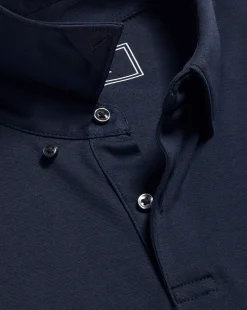 Fashion Charles Tyrwhitt Smart Long Sleeve Jersey Polo - Navy