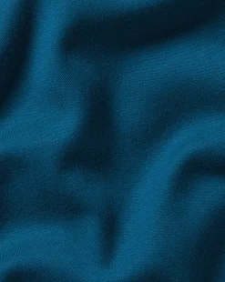 New Charles Tyrwhitt Smart Long Sleeve Jersey Polo - Blue Turquoise