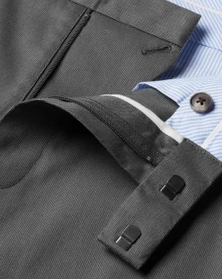Best Charles Tyrwhitt Smart Stretch Texture Pants - Grey Charcoal