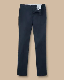 Clearance Charles Tyrwhitt Smart Stretch Texture Pants - Denim Blue