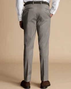New Charles Tyrwhitt Smart Stretch Texture Pants - Mocha