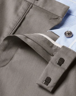 New Charles Tyrwhitt Smart Stretch Texture Pants - Mocha