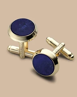 Store Charles Tyrwhitt Sodalite Luxury Cufflinks - Gold