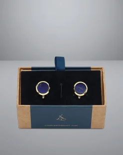 Store Charles Tyrwhitt Sodalite Luxury Cufflinks - Gold