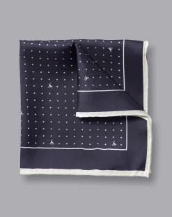 Fashion Charles Tyrwhitt Spot Print Pocket Square - Ink Blue