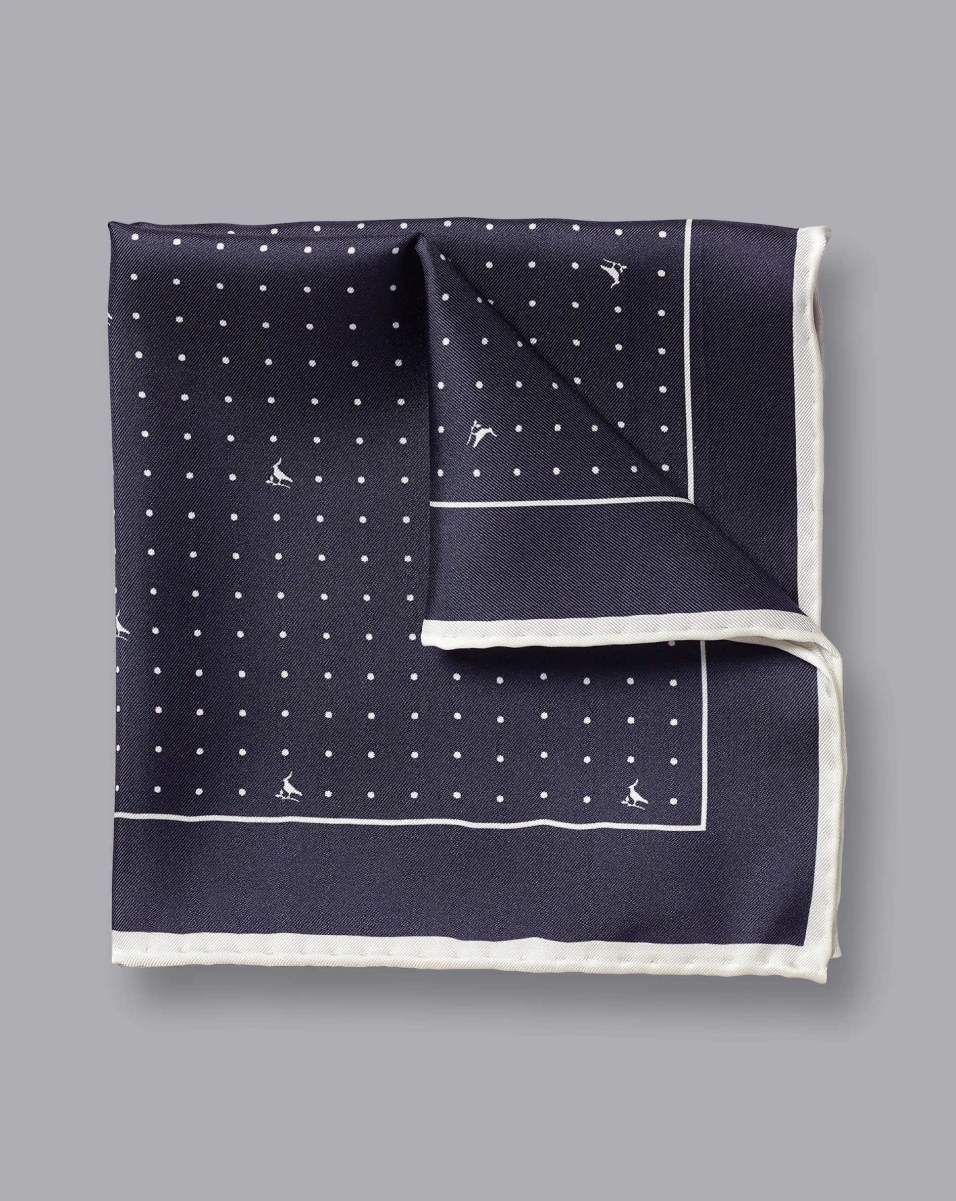 Fashion Charles Tyrwhitt Spot Print Pocket Square - Ink Blue